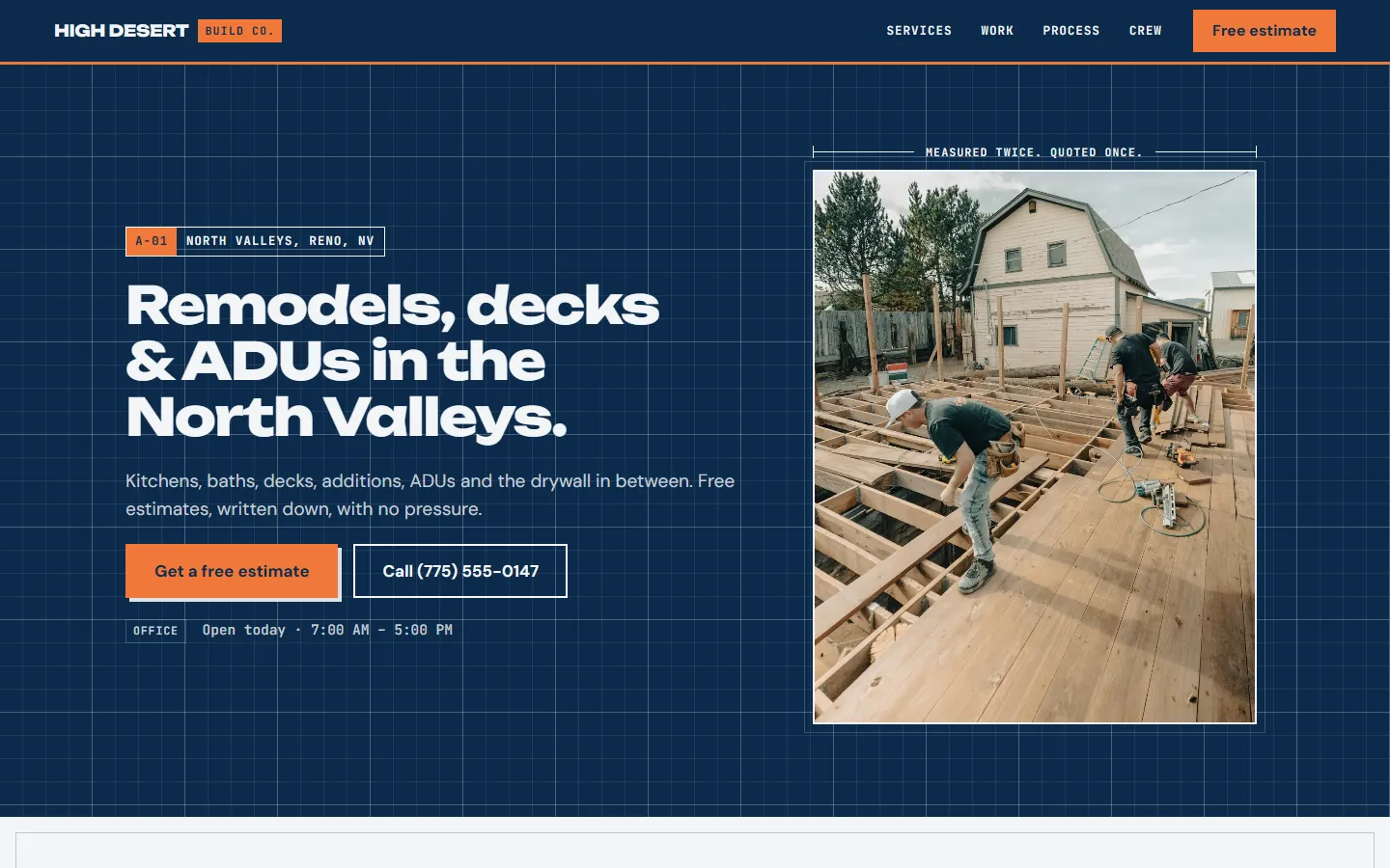 High Desert Build Co. on a laptop